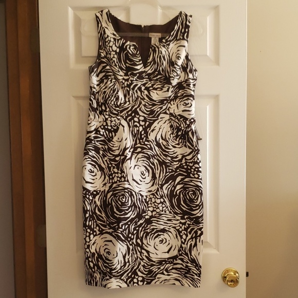 André Oliver linen white & brown dress - Picture 1 of 5